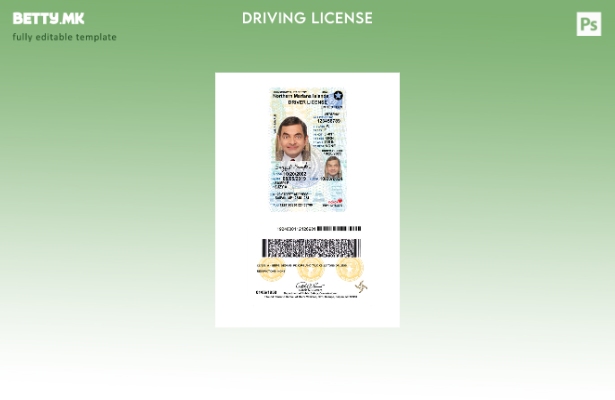 модерен стил САД Северна Маријански Острови под возачка дозвола присутен шаблон